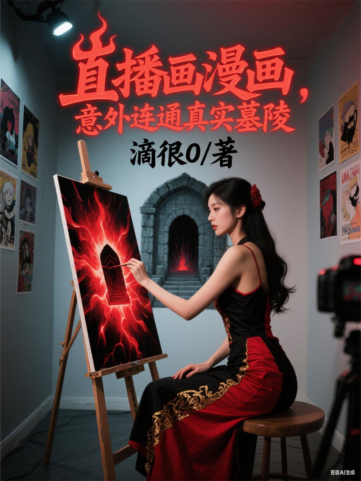 直播画漫画，意外连通真实墓陵